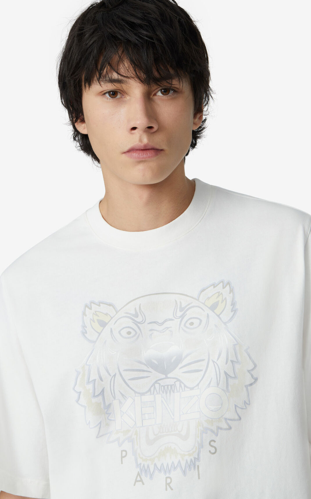 Kenzo Gradient Tiger Moška Majice Bela SI-0146560